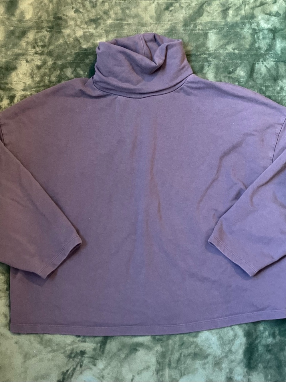 Women's Gray-Lavender Turtleneck Sweater - Relaxed Fit